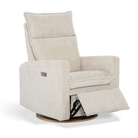 Rocking and Swivel Armchair Arya - Puppy Sand - Motorized Electric