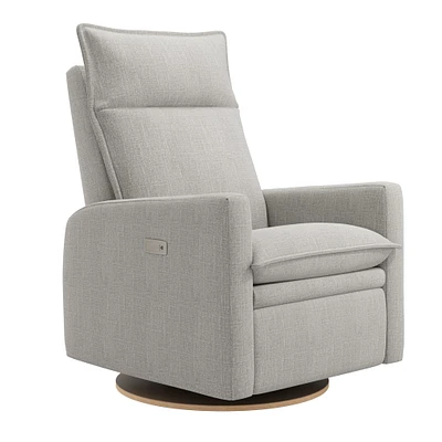 Rocking and Swivel Armchair Arya - Nubia Silver - Motorized Electric