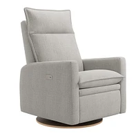 Rocking and Swivel Armchair Arya - Nubia Silver - Motorized Electric