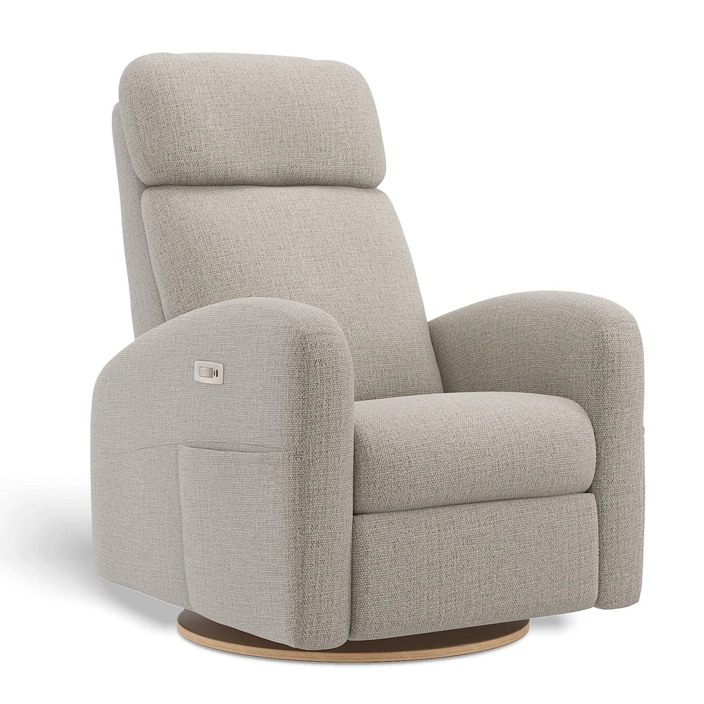 Upholstered Rocking Armchair  Swivel, Glider, Recliner Hailey - Breather Driftwood Motorized Electric