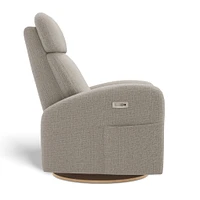 Upholstered Rocking Armchair  Swivel, Glider, Recliner Hailey - Breather Driftwood Motorized Electric