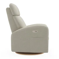Fauteuil Berçant Inclinable Pivotant Hailey Como Sand avec Mécanisme Électrique