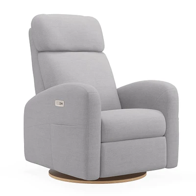 Fauteuil Berçant Inclinable Pivotant Hailey  Como Dove Grey avec Mécanisme Électrique