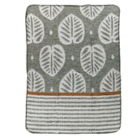 Green Tropical Jacquard Blanket