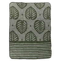 Green Tropical Jacquard Blanket