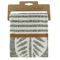 Green Tropical Jacquard Blanket