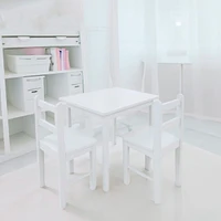 Table et Chaises en Bois - Blanc