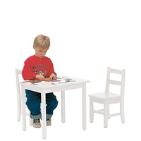 Table et Chaises en Bois - Blanc