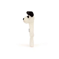 Peluche Hochet Chiot Noir & Crème