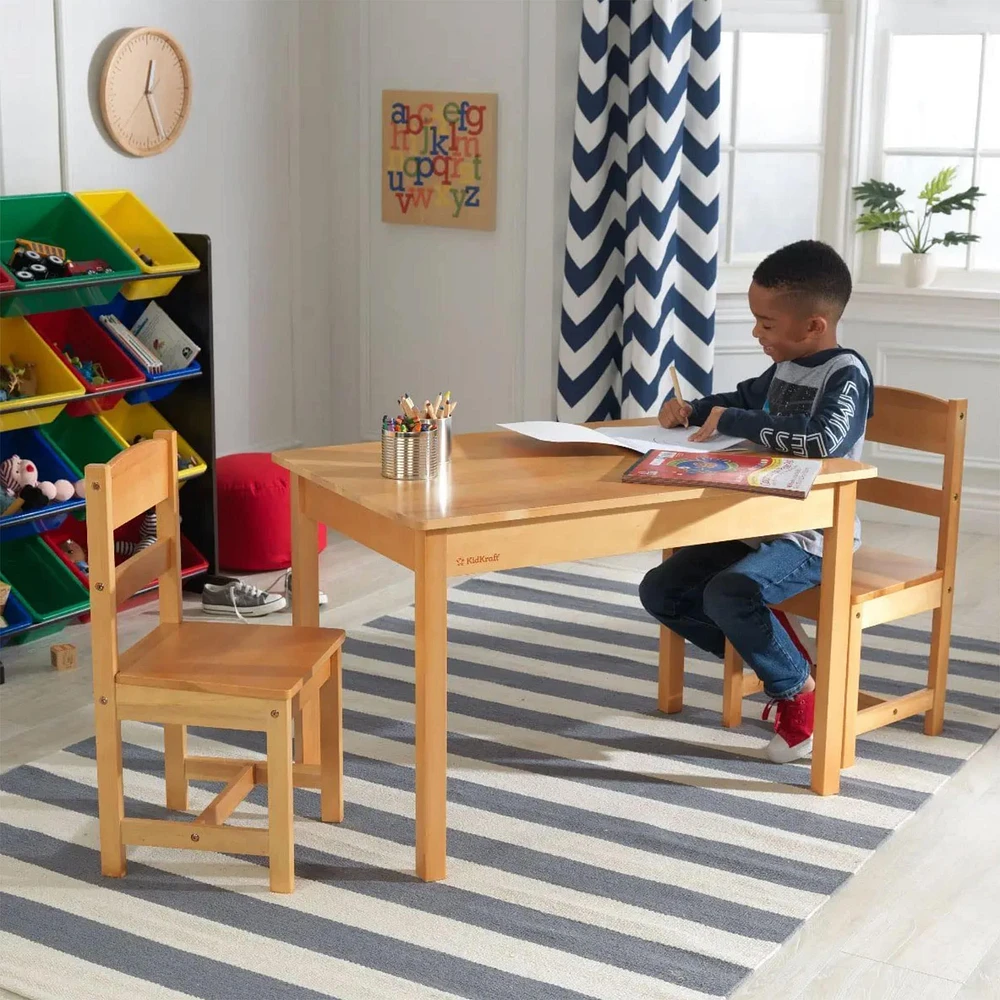 Table et 2 Chaises pour Enfant - Naturel