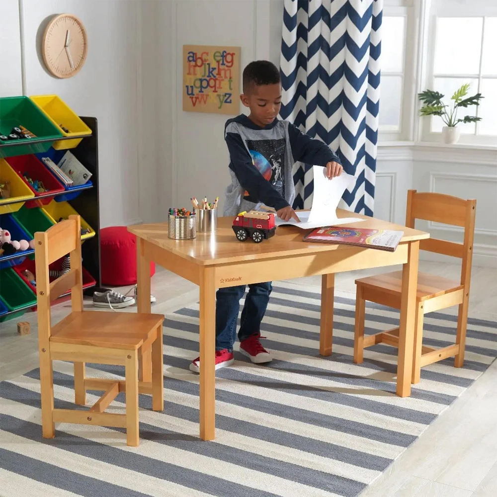 Table et 2 Chaises pour Enfant - Naturel