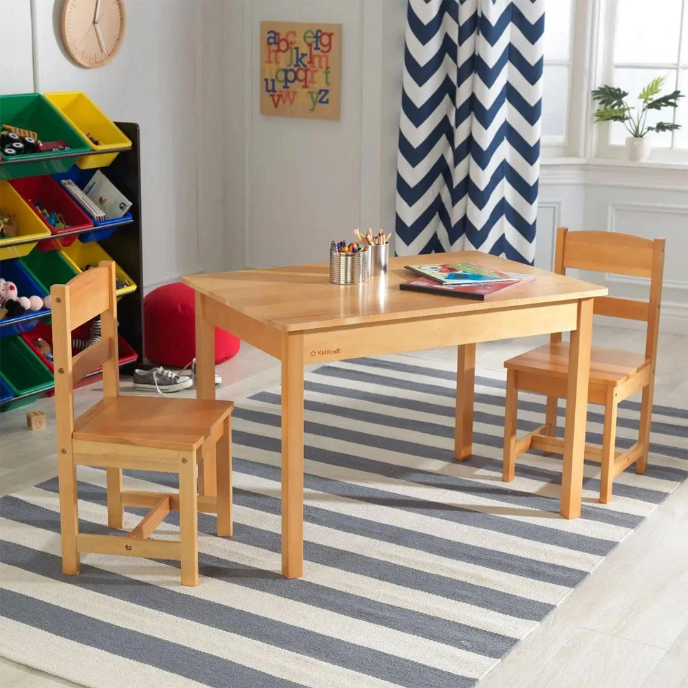 Table et 2 Chaises pour Enfant - Naturel