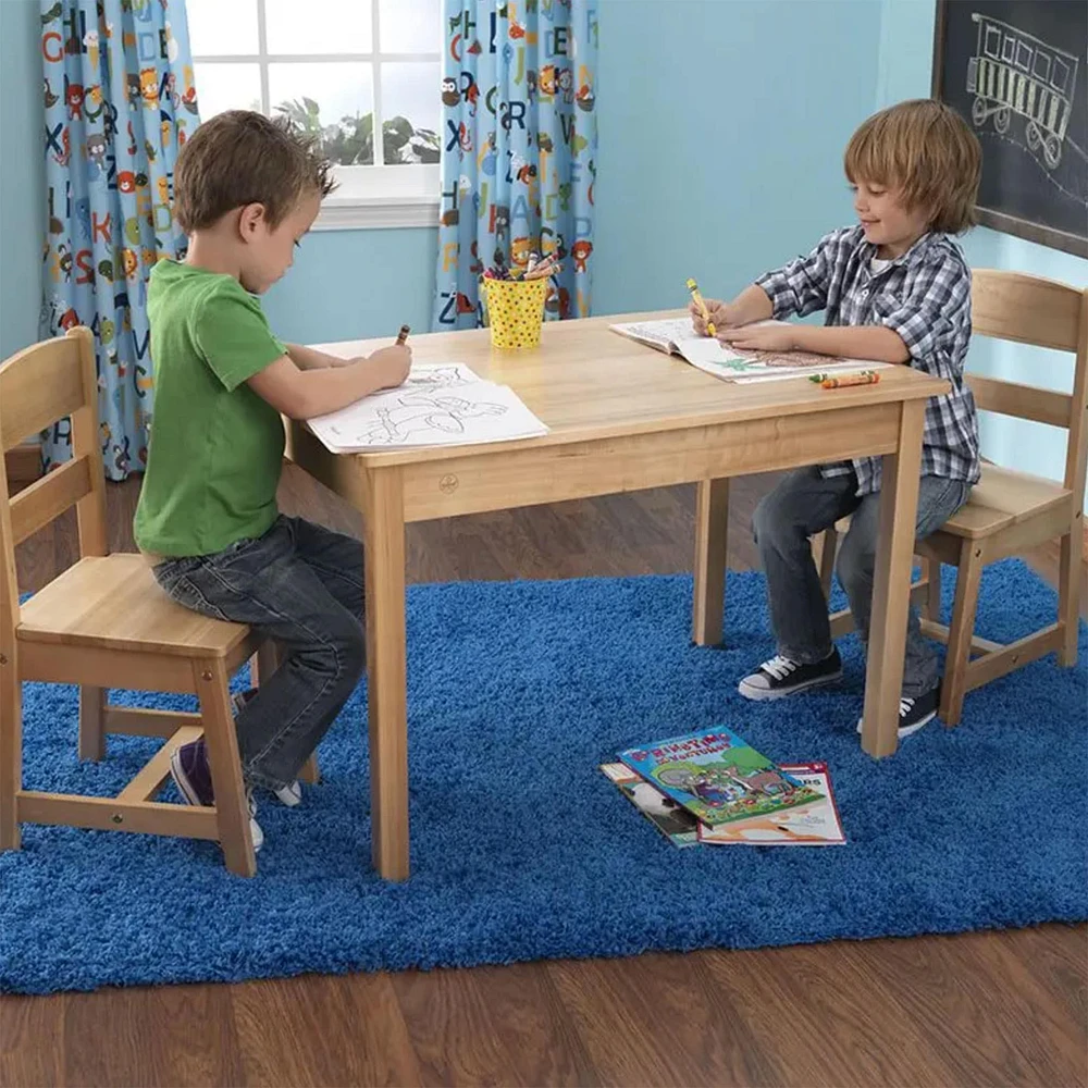 Table et 2 Chaises pour Enfant - Naturel