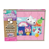 Puzzle In Wood 5 in 1 Gabby Dollhouse