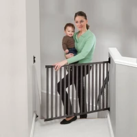 Bamboo Angle Mount Safeway Gate - Grey