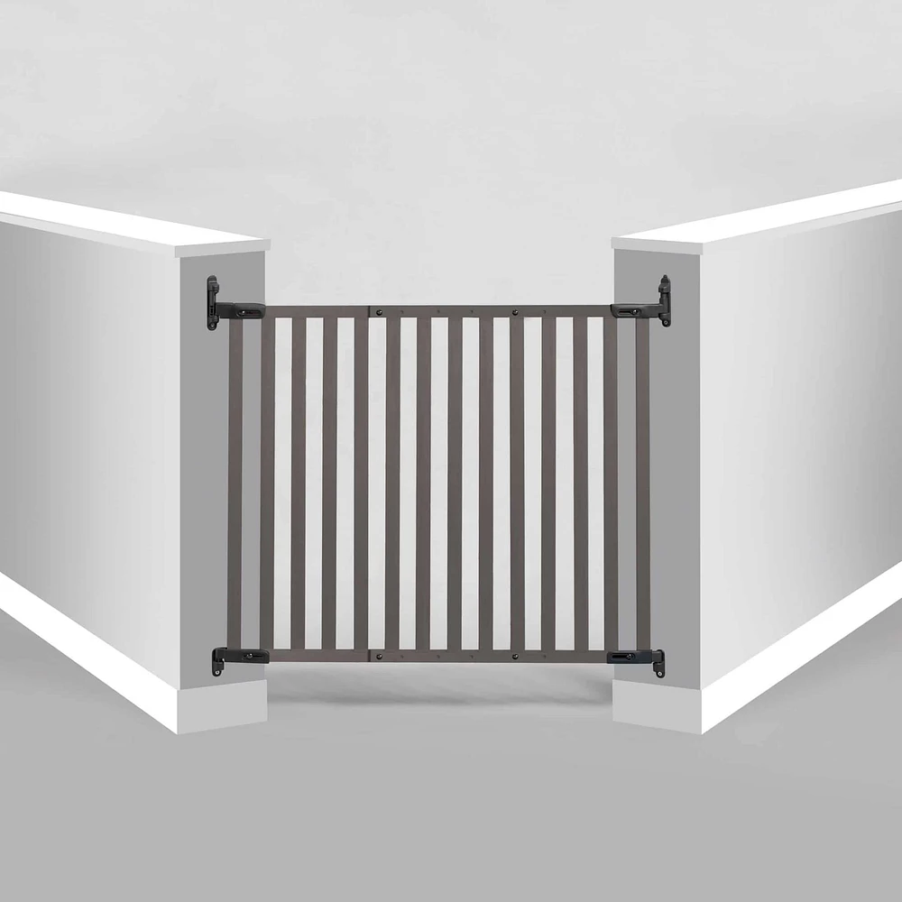 Bamboo Angle Mount Safeway Gate - Grey