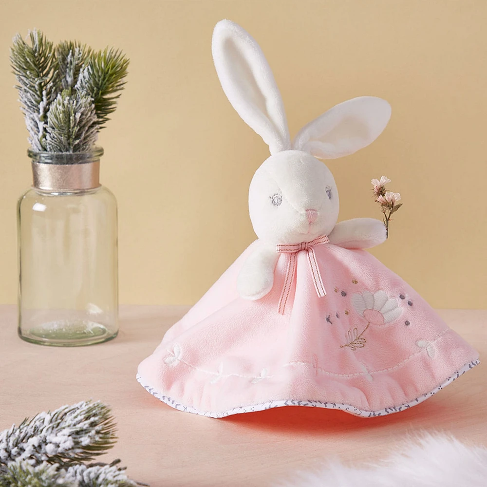 Doudou Rond Lapin Rose