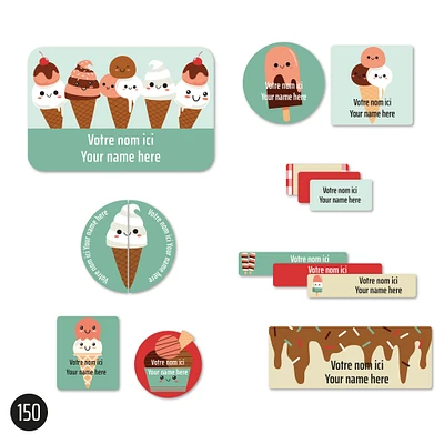 Peel And Stick Name Labels – Ice Cream