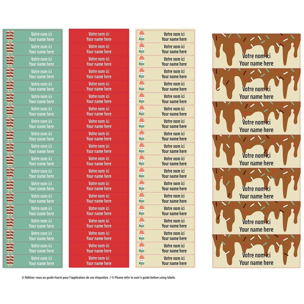 Peel And Stick Name Labels – Ice Cream