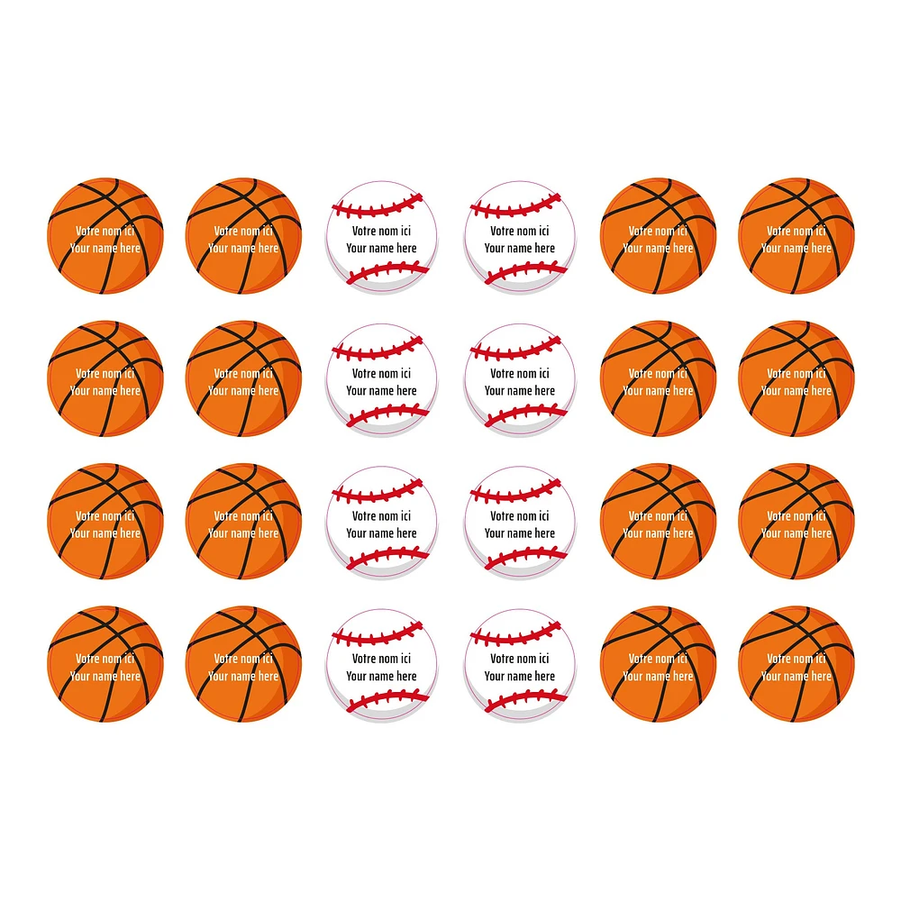 Daycare Name Labels - Sports