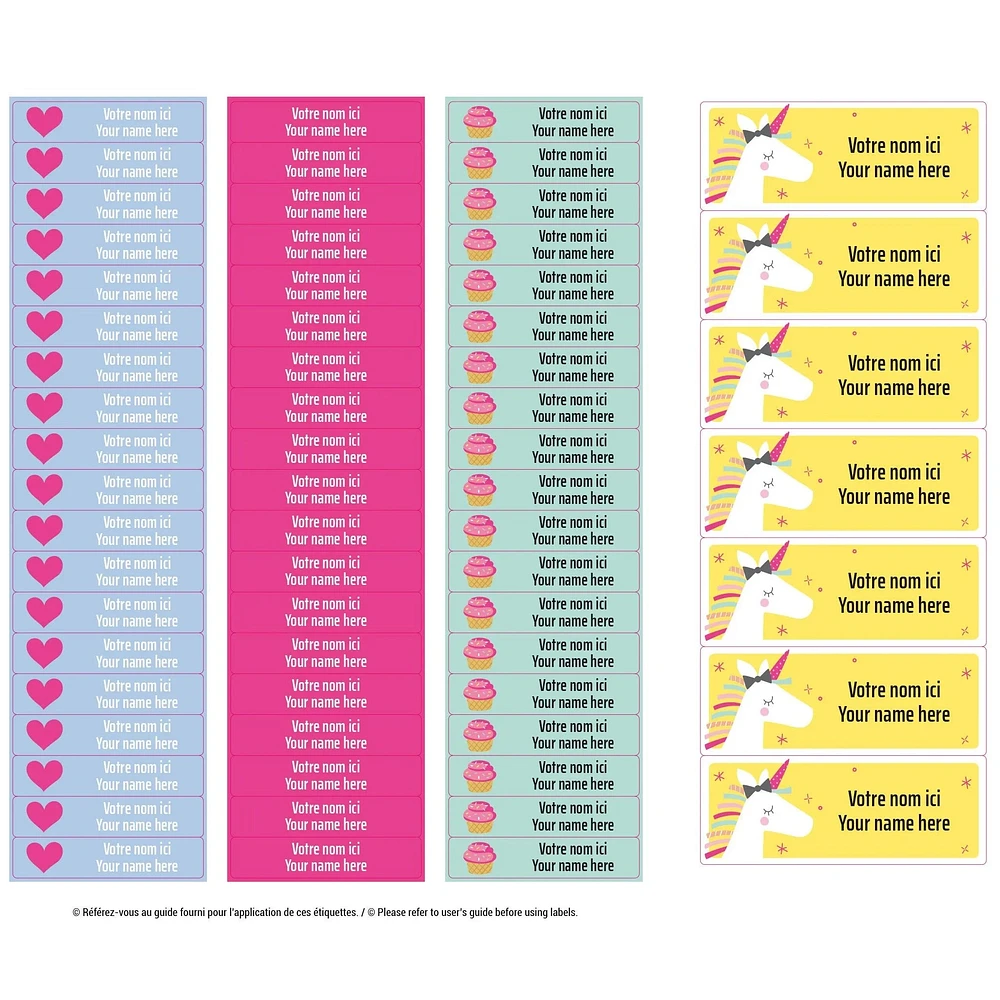 Essential Name Labels - Unicorn