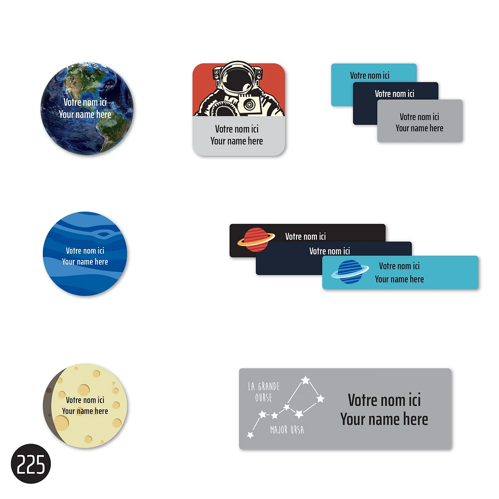 School Name Labels - Space