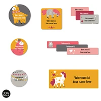 School Name Labels - Llamas