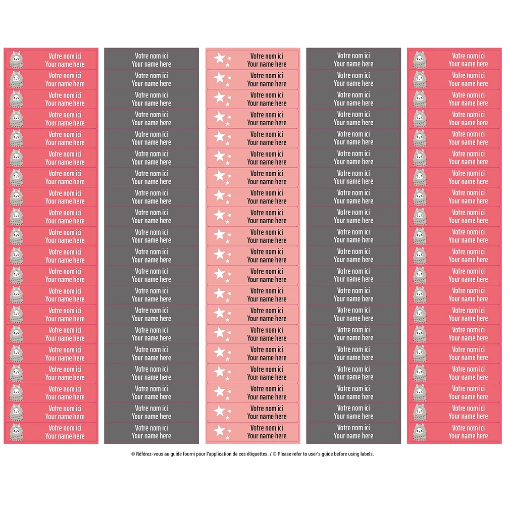 School Name Labels - Llamas