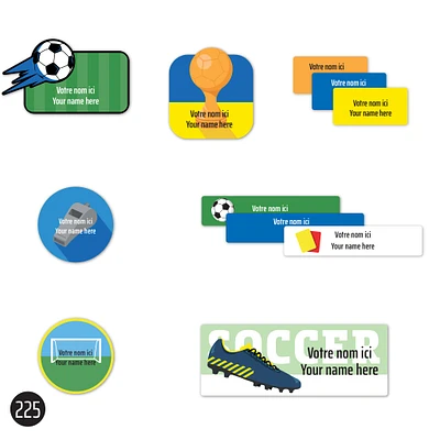 Étiquettes Scolaire - Soccer