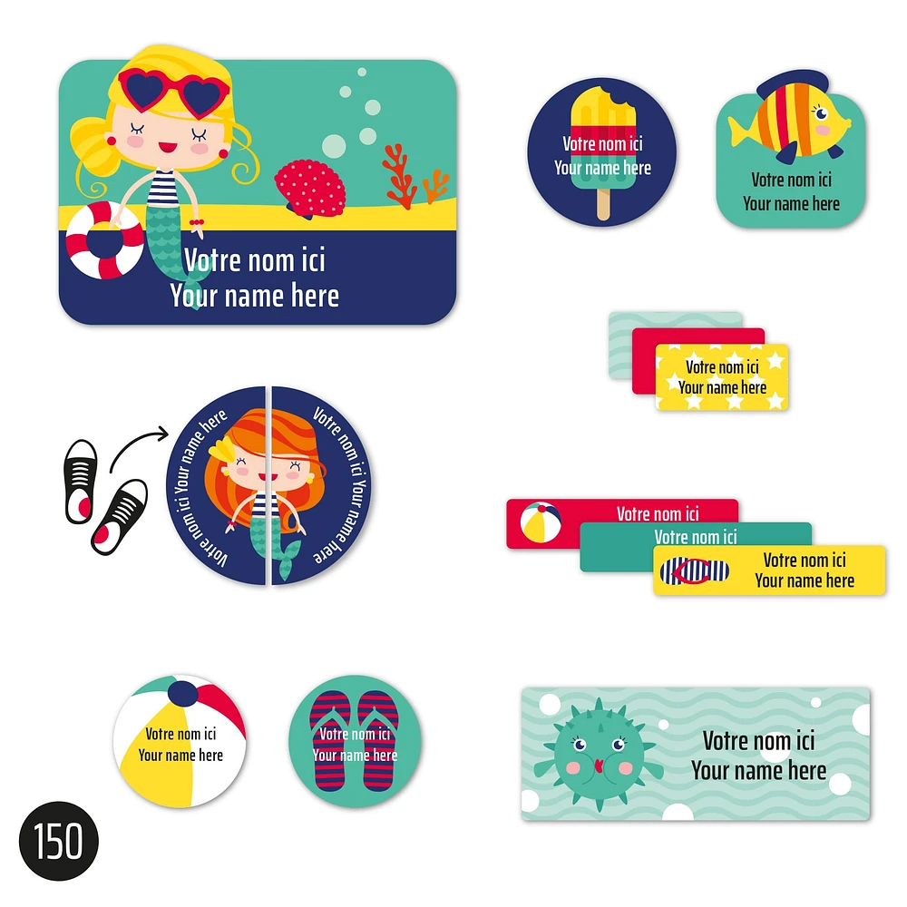 Essential Name Labels – Mermaids