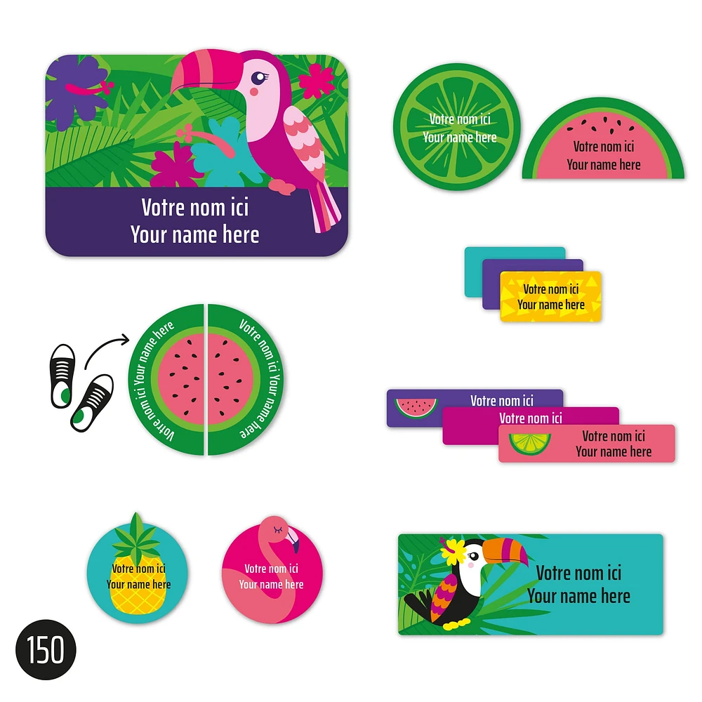 Essential Name Labels - Tropical