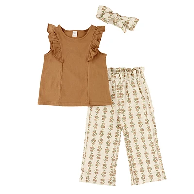 Flowers Wide Leg Set 2-4y