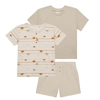 Ensemble Short 3 Pièces Soleil 2-4ans