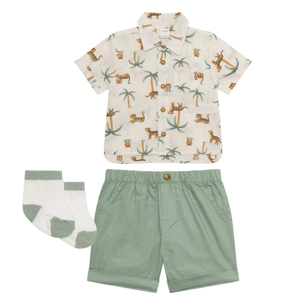 Palm Tree Short Set 3-24m