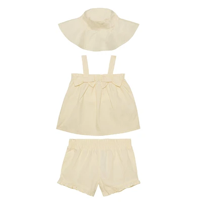 Ensemble Short 3 Pièces Uni 3-24mois