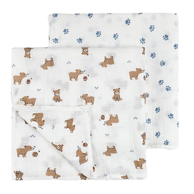 Ensemble de 2 Mousselines Ours