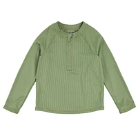 T-Shirt Maillot Manches Longues Vert 2-7ans