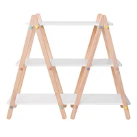 Dottie Bookcase - White and Washed Natural Finish