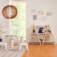 Dottie Bookcase - White and Washed Natural Finish