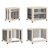 Yuzu 8-in-1 Convertible Crib - Washed Natural / Black