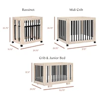 Yuzu 8-in-1 Convertible Crib - Washed Natural / Black