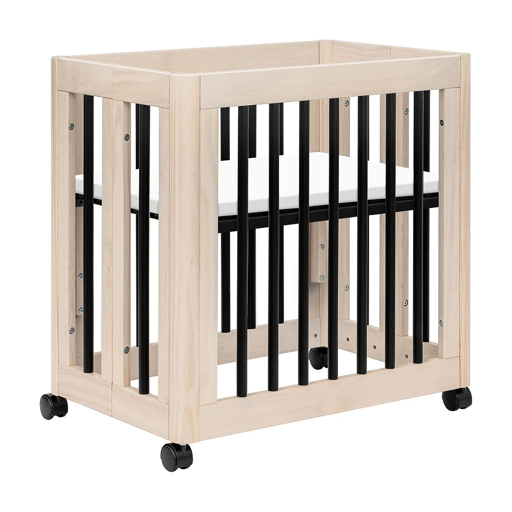 Yuzu 8-in-1 Convertible Crib - Washed Natural / Black