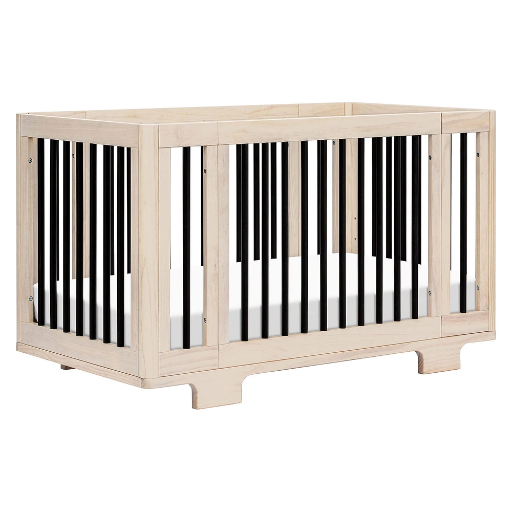 Yuzu 8-in-1 Convertible Crib - Washed Natural / Black