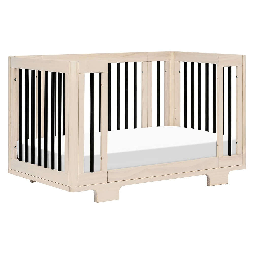 Yuzu 8-in-1 Convertible Crib - Washed Natural / Black