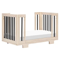 Yuzu 8-in-1 Convertible Crib - Washed Natural / Black