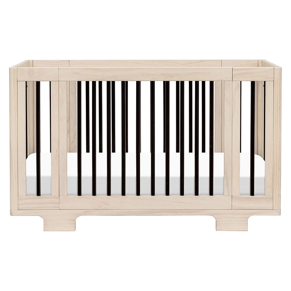 Yuzu 8-in-1 Convertible Crib - Washed Natural / Black