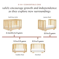Yuzu 8-in-1 Convertible Crib - Natural