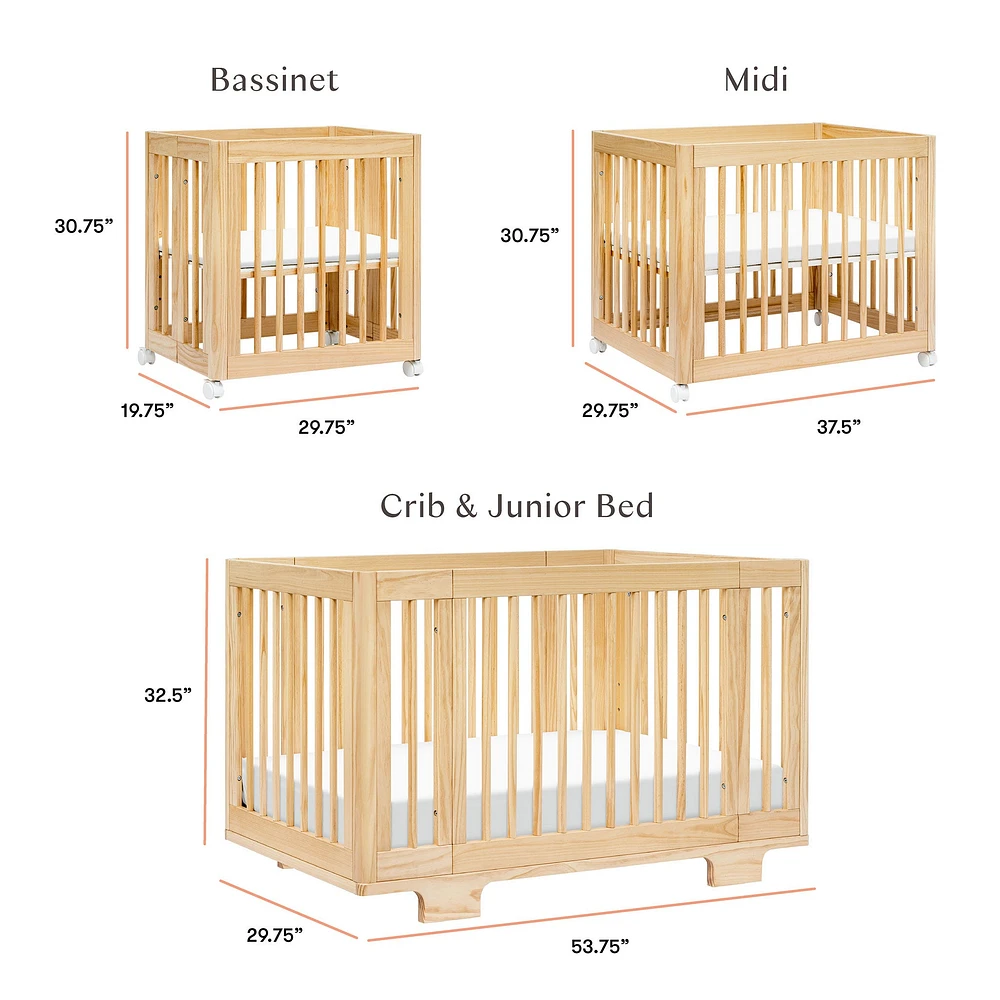 Yuzu 8-in-1 Convertible Crib - Natural