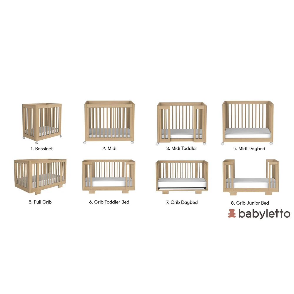 Yuzu 8-in-1 Convertible Crib - Natural