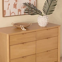 Bondi 6-Drawer Dresser - Honey